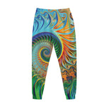 Trippy Fractal Print Jogger Pants
