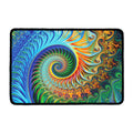 Trippy Fractal Print Kitchen Mat