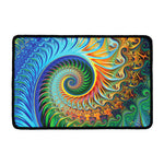 Trippy Fractal Print Kitchen Mat
