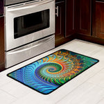 Trippy Fractal Print Kitchen Mat