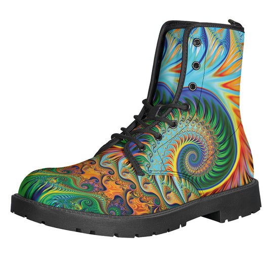 Trippy Fractal Print Backpack