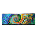 Trippy Fractal Print Long Kitchen Mat