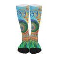 Trippy Fractal Print Long Socks