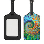 Trippy Fractal Print Luggage Tag