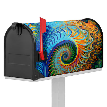 Trippy Fractal Print Mailbox Cover