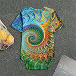 Trippy Fractal Print Men's Bodysuit