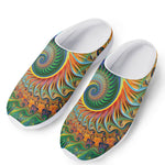 Trippy Fractal Print Mesh Casual Shoes