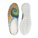 Trippy Fractal Print Mesh Casual Shoes