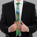 Trippy Fractal Print Necktie