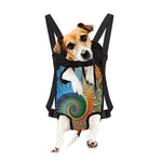 Trippy Fractal Print Pet Carrier Backpack