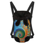 Trippy Fractal Print Pet Carrier Backpack