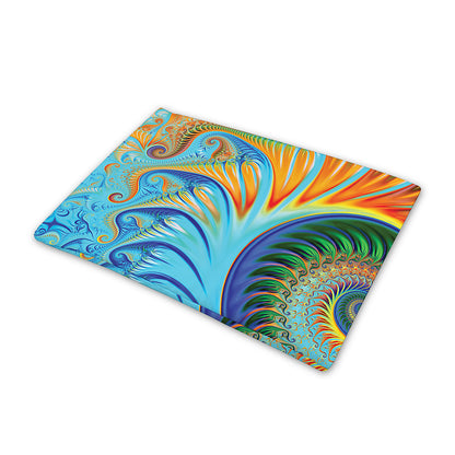 Trippy Fractal Print Pet Cooling Mat Cover
