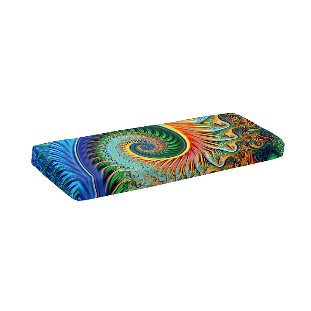 Trippy Fractal Print Piano Keyboard Cover