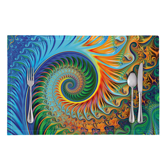 Trippy Fractal Print Placemat