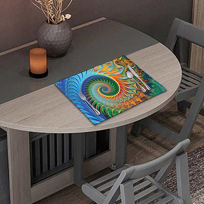 Trippy Fractal Print Placemat