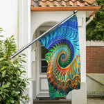 Trippy Fractal Print Polyester Flag