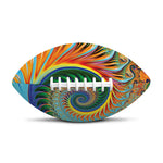 Trippy Fractal Print Rugby Ball