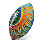 Trippy Fractal Print Rugby Ball