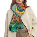 Trippy Fractal Print Scarf