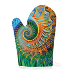 Trippy Fractal Print Single Oven Mitt