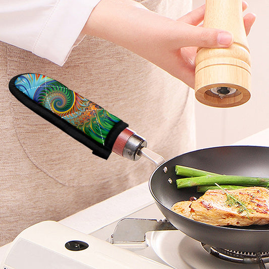 Trippy Fractal Print Skillet Handle Cover