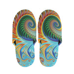 Trippy Fractal Print Slippers