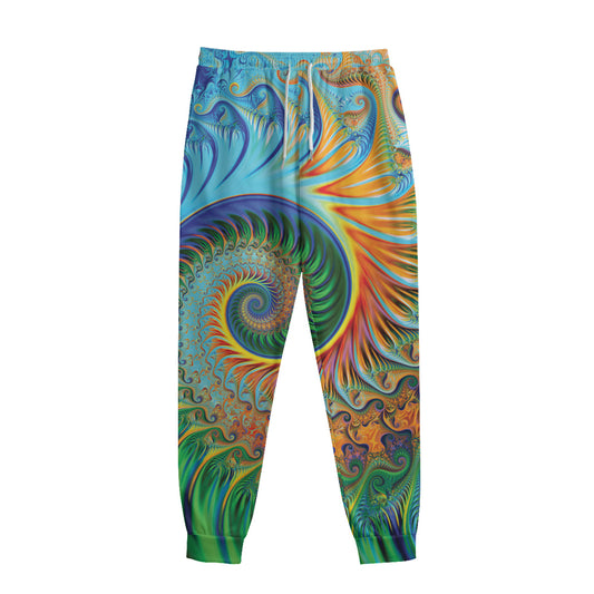 Trippy Fractal Print Sweatpants