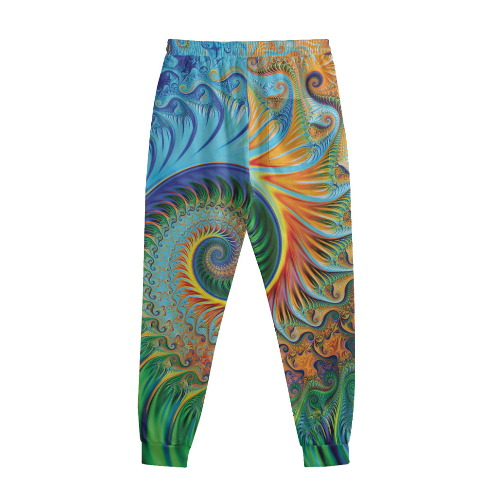 Trippy Fractal Print Sweatpants