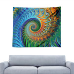Trippy Fractal Print Tapestry