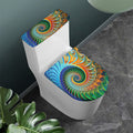 Trippy Fractal Print Toilet Lid And Tank Cover Set