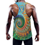 Trippy Fractal Print Training Tank Top