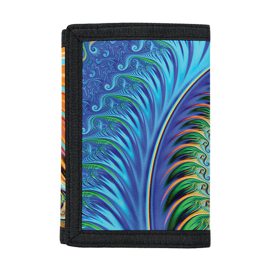 Trippy Fractal Print Trifold Wallet