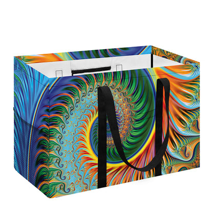 Trippy Fractal Print Utility Tote Bag