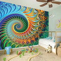 Trippy Fractal Print Wall Sticker