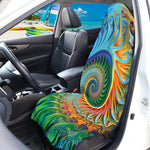Trippy Fractal Print Waterproof Car Seat Cover