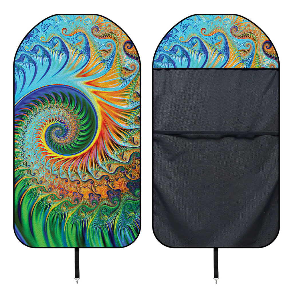 Trippy Fractal Print Waterproof Car Seat Cover