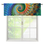 Trippy Fractal Print Window Valance