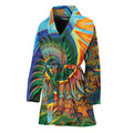 Trippy Fractal Print Women's Bathrobe