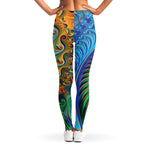 Trippy Fractal Print Women's Leggings