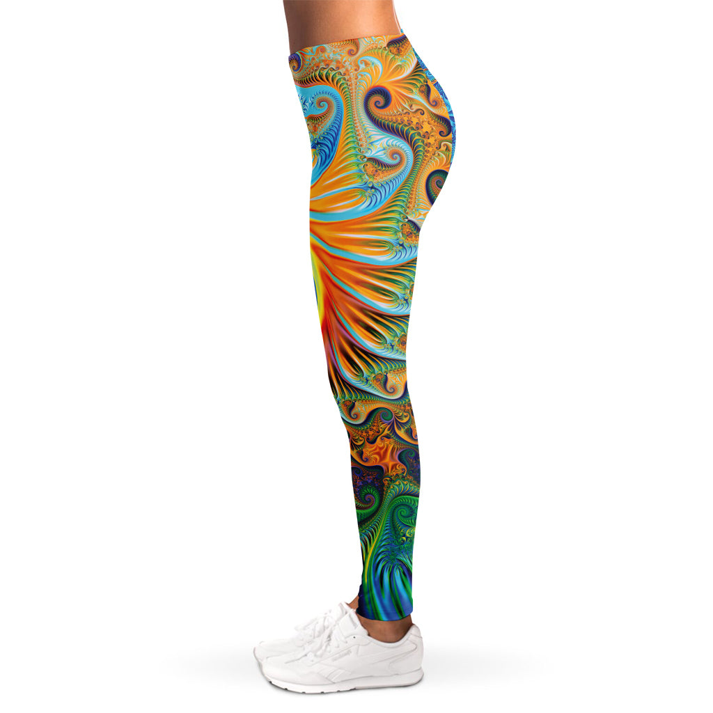 Trippy Fractal Print Women's Leggings