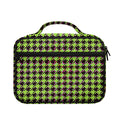 Trippy green Houndstooth Pattern Print Briefcase Bible Bag