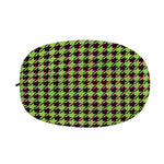 Trippy green Houndstooth Pattern Print Car Side Mirror Covers