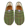 Trippy green Houndstooth Pattern Print Casual Shoes