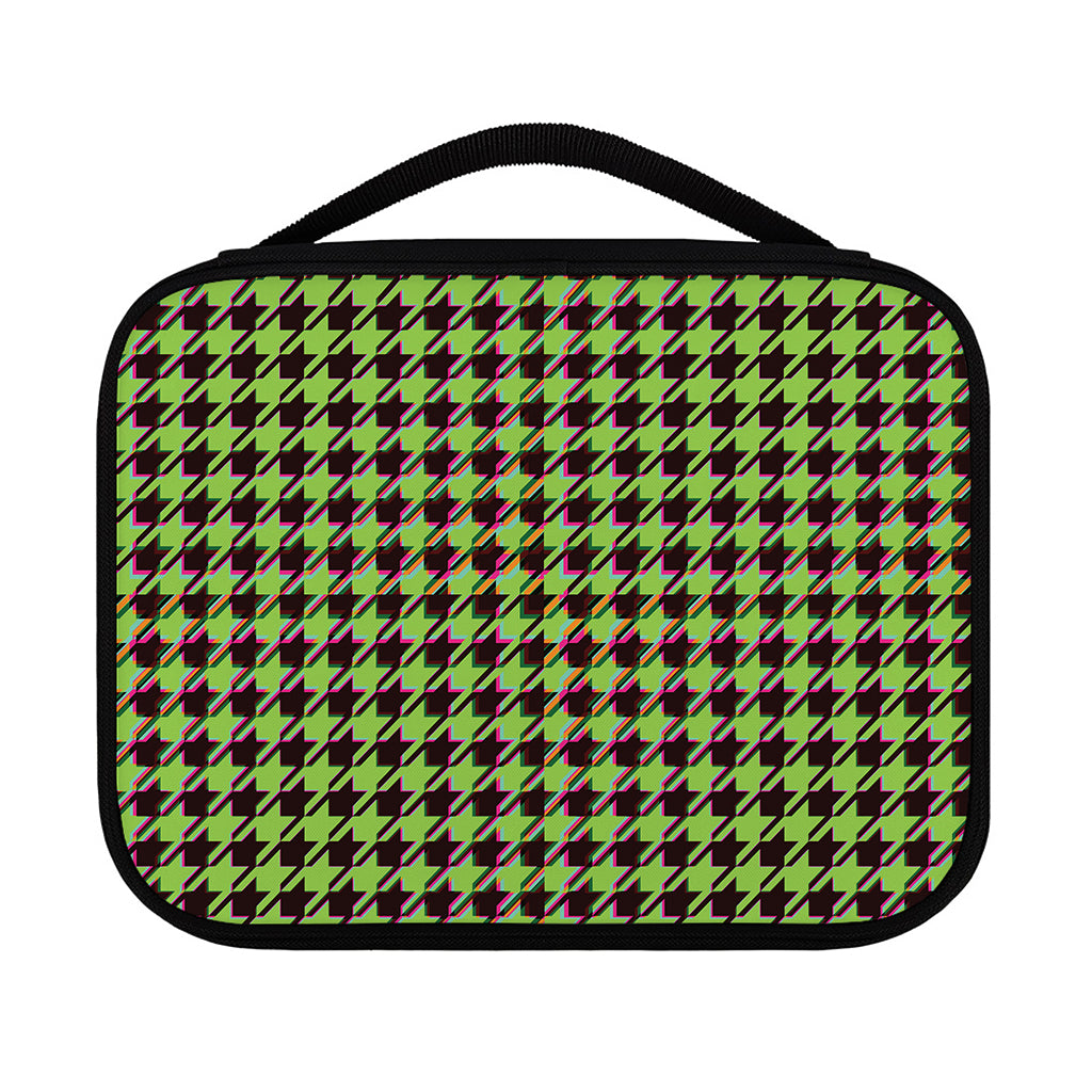 Trippy green Houndstooth Pattern Print Classic Bible Case