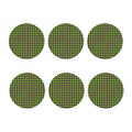 Trippy green Houndstooth Pattern Print Coaster Set