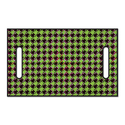 Trippy green Houndstooth Pattern Print Golf Cart Seat Cover