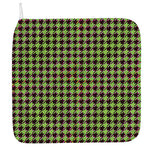 Trippy green Houndstooth Pattern Print Hand Towel