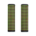 Trippy green Houndstooth Pattern Print Handle Covers