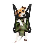 Trippy green Houndstooth Pattern Print Pet Carrier Backpack