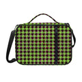Trippy green Houndstooth Pattern Print Shoulder Strap Bible Bag